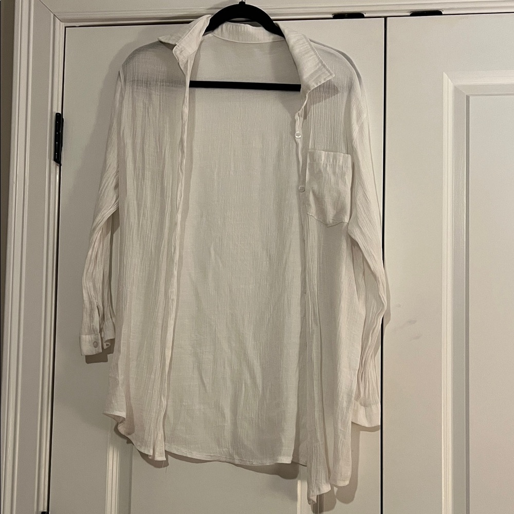 Classic White oversized shirt/beach coverup